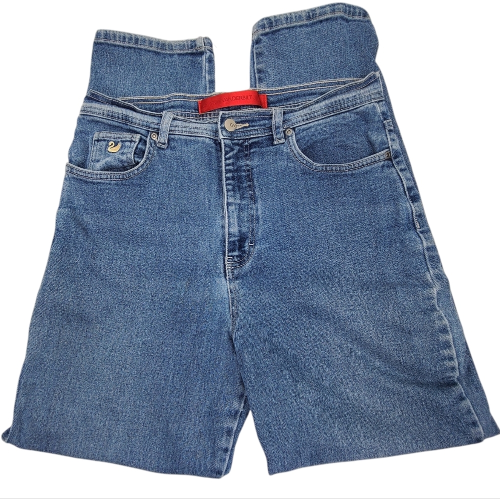 GLORIA VANDERBILT Straight Leg Mom Jeans Sz Petite 14 Blue